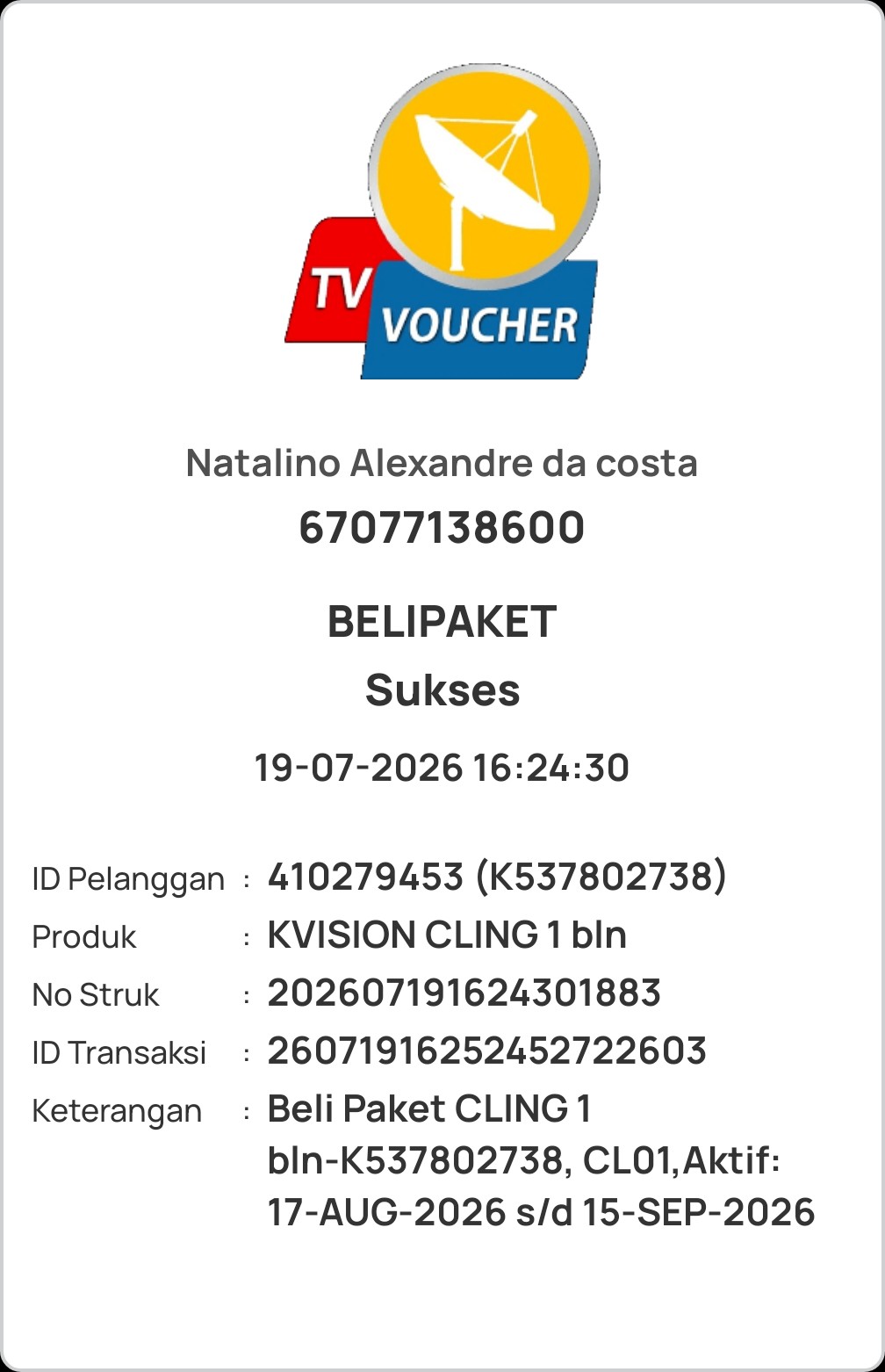 TV Voucher - Pulsa Ba Receiver | Dulmar Satellite Store Timor-Leste